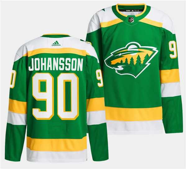 Mens Minnesota Wild #90 Marcus Johansson Green 2023-24 Stitched Jersey Dzhi->->NHL Jersey